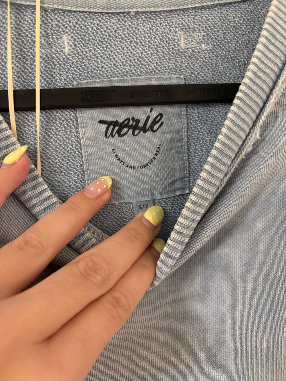 aerie Light Blue Two-Piece hoodie and sweatpants Set - Picture 4 of 8